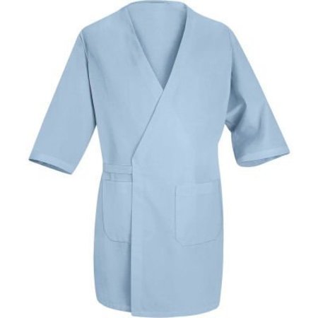 VF IMAGEWEAR Red Kap¬Æ Collarless Butcher Wrap W/Pockets, Light Blue, Polyester/Combed Cotton, L WP10LBRGL